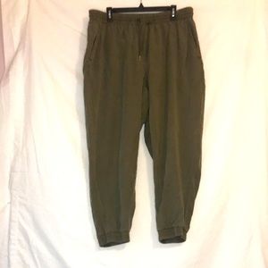 Black Tape Olive Green Joggers